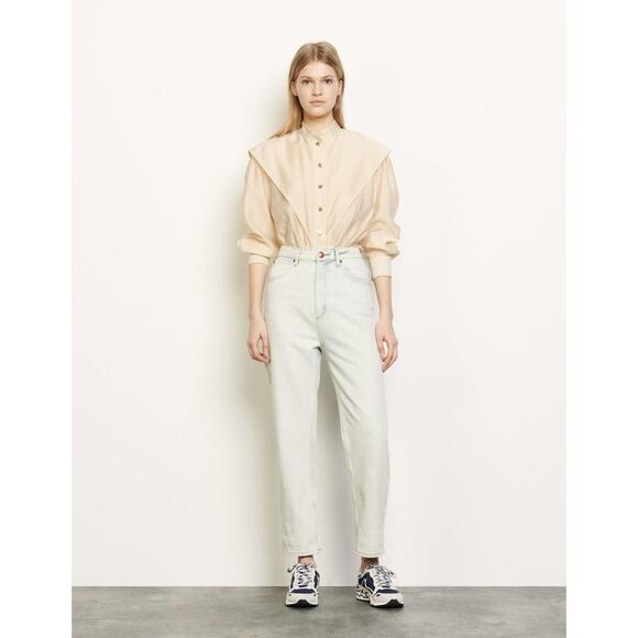 SANDRO Snow Washed Jeans Ankle Jeans Size FR 36 or US 2-4 - Picture 1 of 12